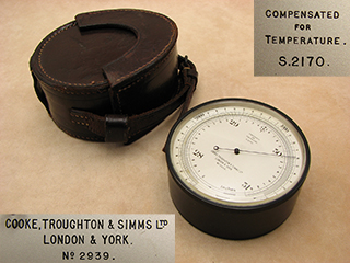 Cooke Troughton & Simms pocket barometer & altimeter circa 1920's